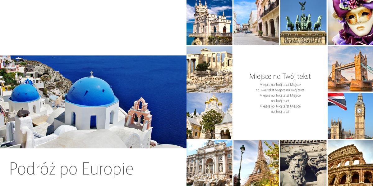 OleMole.pl - strona 2 z szablonu fotoksiążki Podróż po Europie