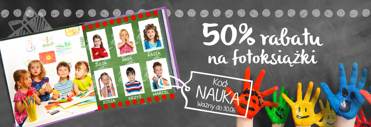 50% rabatu na fotoksiążkę - zachowaj wspomnienia w fotoksiążce z OleMole.pl!
