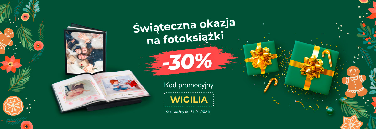 30% rabatu na fotoksiążkę - zachowaj wspomnienia w fotoksiążce z OleMole.pl!
